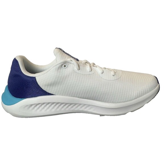 Under Armour Mens Size 9.5 Charged Pursuit 3 White Sonar Blue Running Shoes main image 7